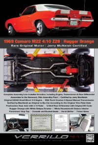 Used 1969 Chevrolet Camaro Z28 M22 4:10 Rare Original Motor Jerry
