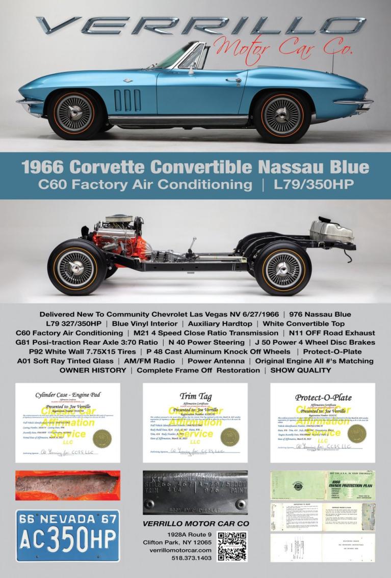 Used 1966 Chevrolet Corvette Convertible For Sale (Sold