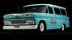 Chevy Suburban with Classic Sign Painted on Door