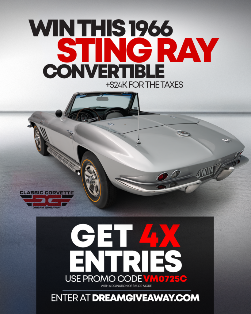 Win a 1966 Corvette Stingray Convertible from Dream Giveaway and VMCC!